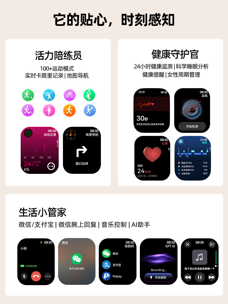 Smartwatch for Women, New Woven Dachshund Design, Bluetooth Phone, Can Reply to Messages, Chat, Multifunctional, Listen to Music, Read Novels, Monitor Heart Rate, Blood Pressure, Sleep, Top Version Watch, Sports Bracelet