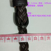 Retro decoration Twist Weave Leather Belt Lady Needle Button Lady Matching Sweater Dresses Slim Belt Art Fashion Tide