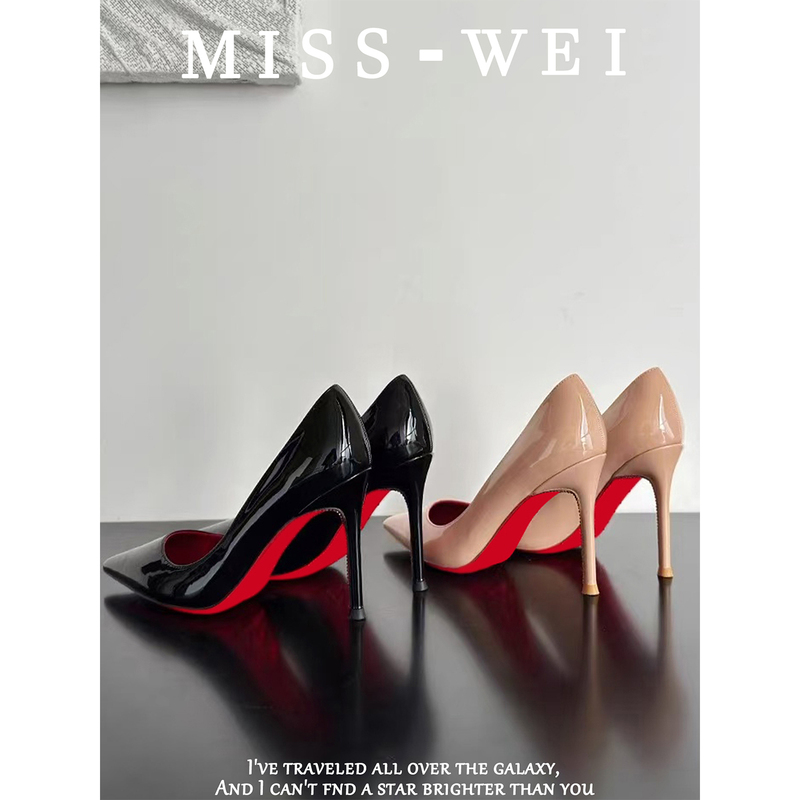 Red-Soled Nude High Heels for Women with Wide Feet, Stiletto Heels, Professional Commuting Shoes, Comfortable for Long Wear, Work Shoes Red-Soled Nude High Heels for Women with Wide Feet, Stiletto Heels, Professional Commuting Shoes, Comfortable for Long Wear, Work Shoes
