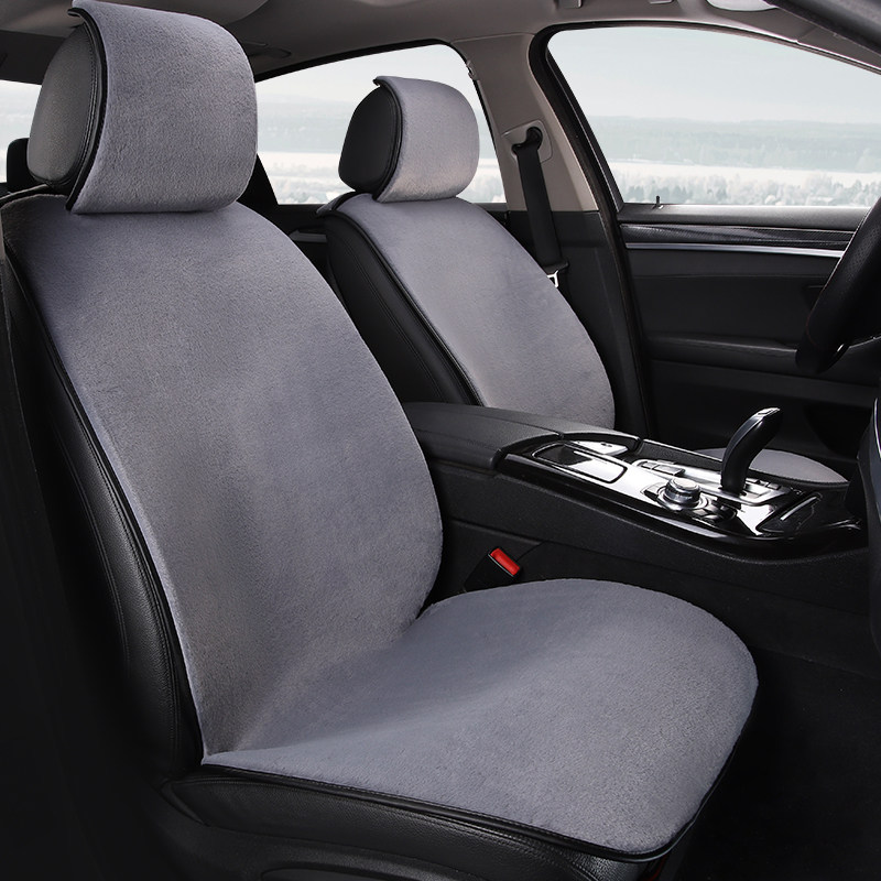Winter plush car cushion winter warm short plush car seat cover imitation wool cashmere thickened saddle cushion-Taobao