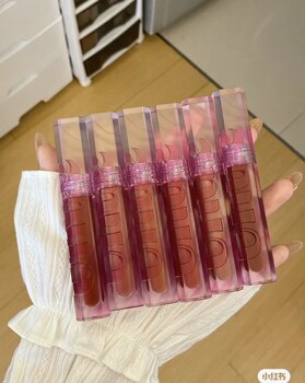 Uhue Peach Electric Wave Lip Glaze S01S07 Floating Paradise Mirror Lip Glaze Not Just White Peach Fig Pie Glass Lip