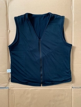 Zero velvet vest waistcoat small vest unisex style anti-static rock velvet fabric navy blue
