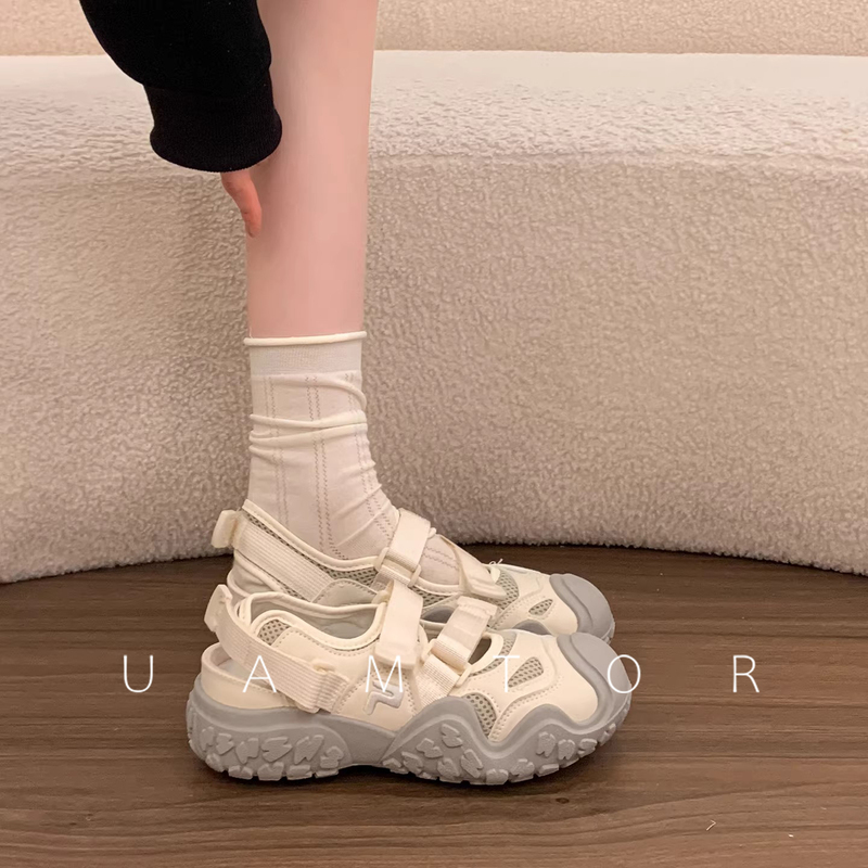French Uamtor Mary Jane Closed-Toe Sports Sandals for Women 2026 Summer Breathable Hiking Quirky Thick-Soled German Training Shoes