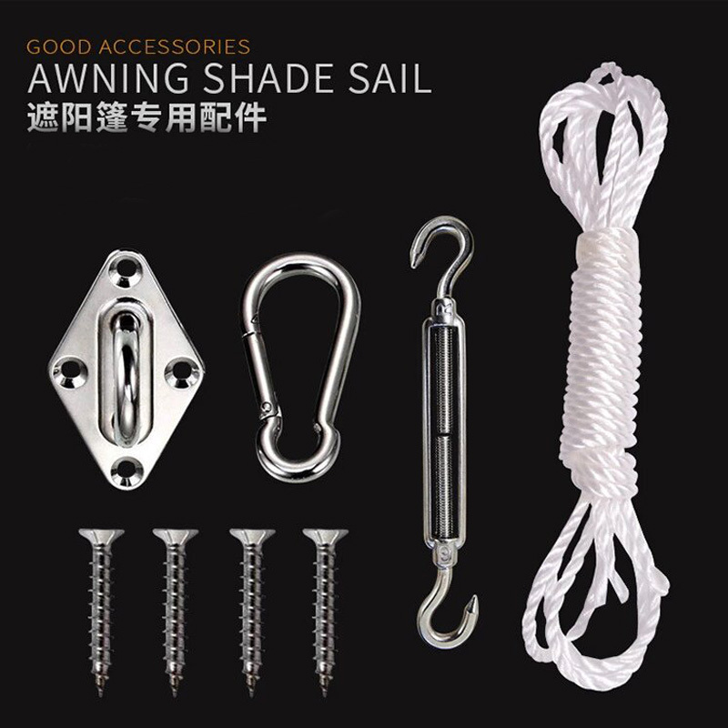 Awning Accessories Stainless Steel Fixed Diamond-Shaped Door Buckle Installation Parts Suitable for Outdoor Patio and Garden Sets