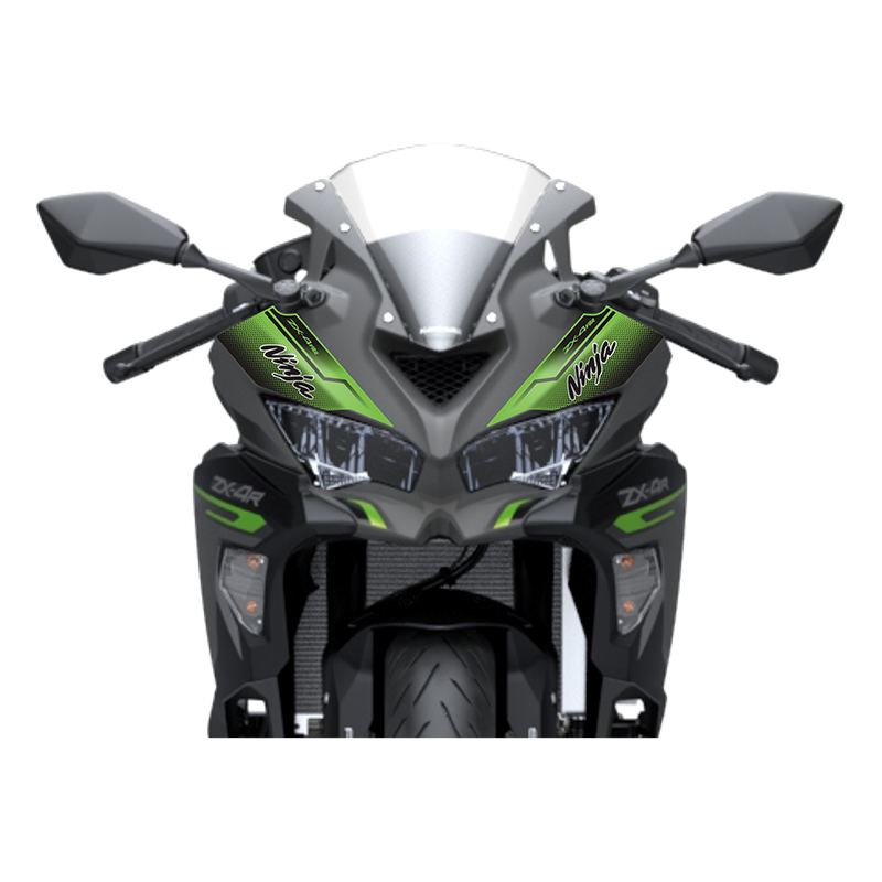 适用川崎ZX 4R 4RR贴膜车头拉花贴花全车版画防水装饰版花改装件
