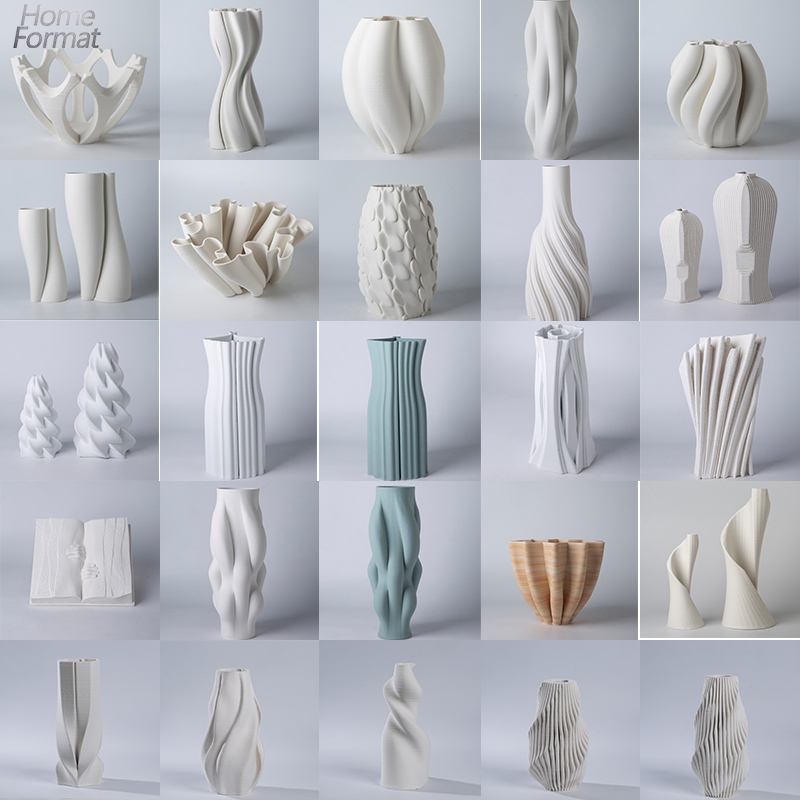 3D Printed Ceramic Flower Vessel, Special-Shaped Coral-Like Hydroponic Flower Arrangement Pot, Model Room Hotel Front Desk Desktop Decoration Ornaments