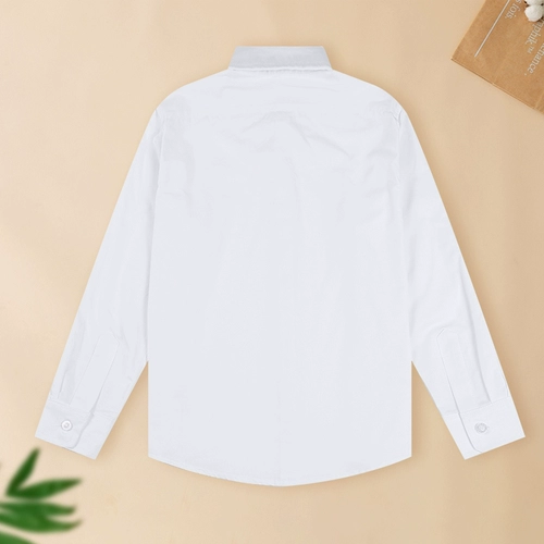 Детская рубашка, осенняя форма для школьников для мальчиков, лонгслив, свободный крой, подходит для подростков