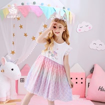 Forest Princess Lorie Childrens Dress Dress Girl Dress 2022 New Delicit Short - sleeved Dress Sweet