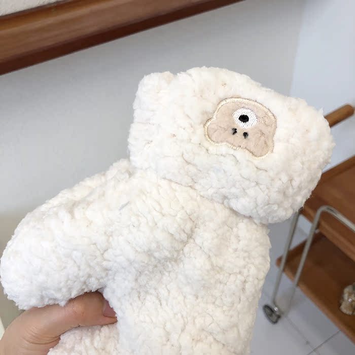Plush Cute Little Bear Warm for Women's Winter Outdoor Cold Protection Double Layer Thickened Gloves_voghion.com