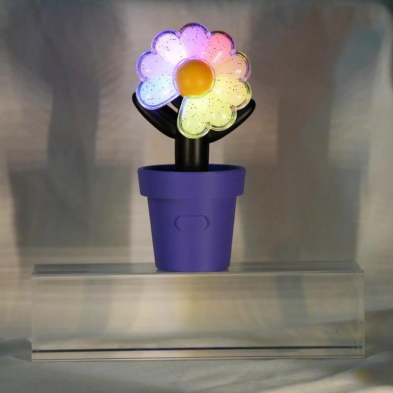 Gd Mini Support Flower Pot Violet Small Flower Pot G-Dragon Daisy Hand Lamp Keychain Support Stick Base ins