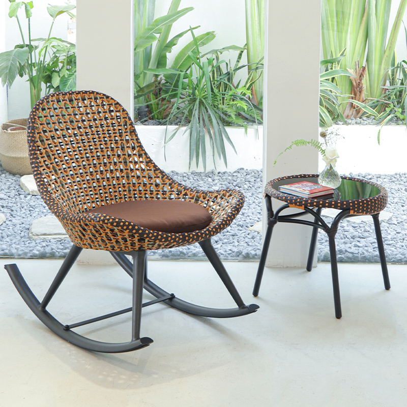 Rocking chair Rocking chair Adult lounge chair houseFujiji chair lazy chair sofa simple retro balcony recreational chair