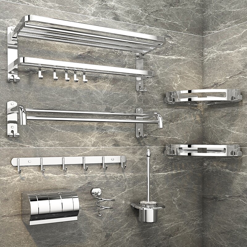 Fine Living Home Goods Shelf Flush room hanging towels 304 stainless steel rusty dressing room Mirror Front