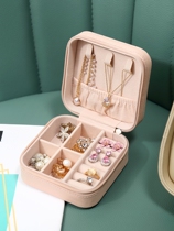 Super mini jewelry box plush cloth storage box advanced anti-oxidation light luxury end quality medieval Korean small crowd