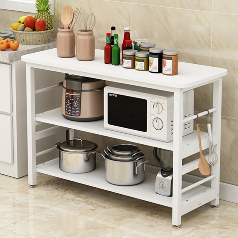 Mobile cutting table table kitchenette Cooking goods shelves Special release of things Whole Cupboard Home strips leaning against the wall