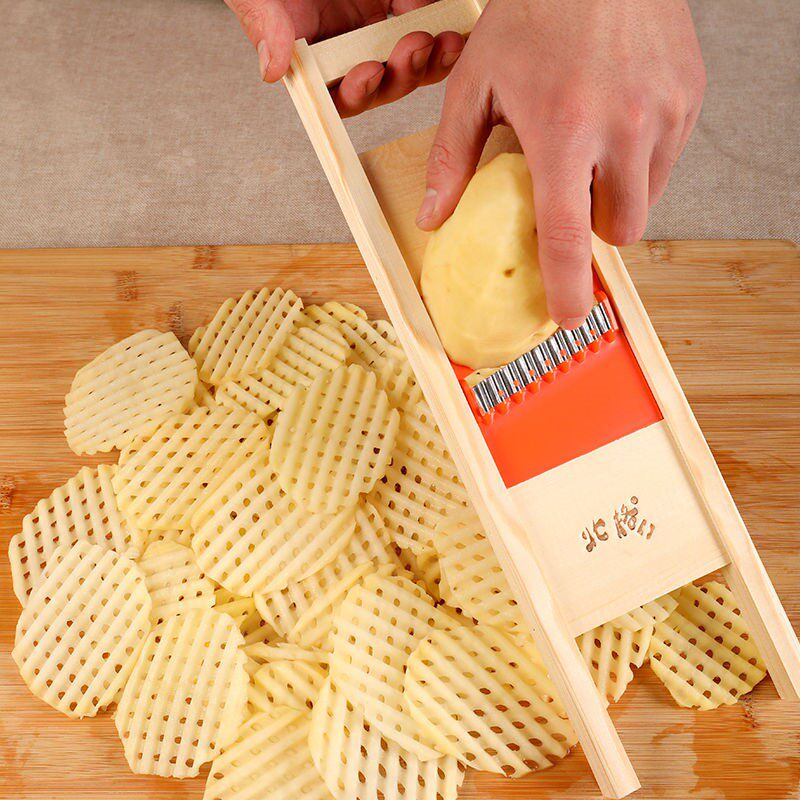 Potato slicer cut potato grid artifact grid wipe grid knife vegetable cutter wave knife cutting flower knife