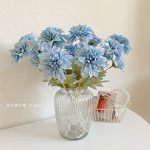 Simulation Flowers Ruyi Flowers Living Room Decoration Flower Furnishing Table Flower Art Pendulum Pieces Flower Arrangement High-end Bedroom Fake Flowers Dry Bouquet