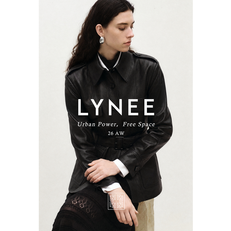 Lynee【Gold Label Wind Chaser】Vintage Workwear Genuine Sheepskin Leather Jacket 2026 Autumn High-End Waist-Cinching Jacket Coat