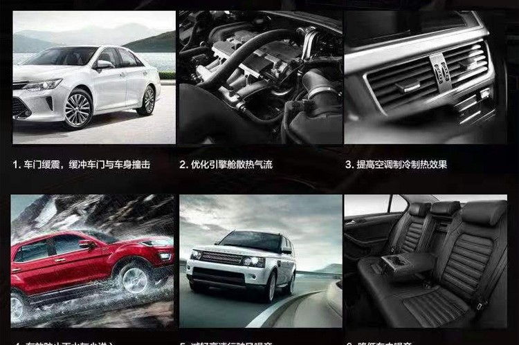 Car Door Seal Strip Soundproof Strip for Small Cars Waterproof Adhesive Strip Sedan Dustproof Silent Door Gap Universal Double-Layer Door Strip