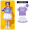 6053 Purple Top+7007 Purple Bar White Short Skirt+Purple Square Scarf