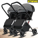 Коляска для близнецов, съёмный самолет с сидением, складная тележка для новорожденных для двоих, можно сидеть и лежать