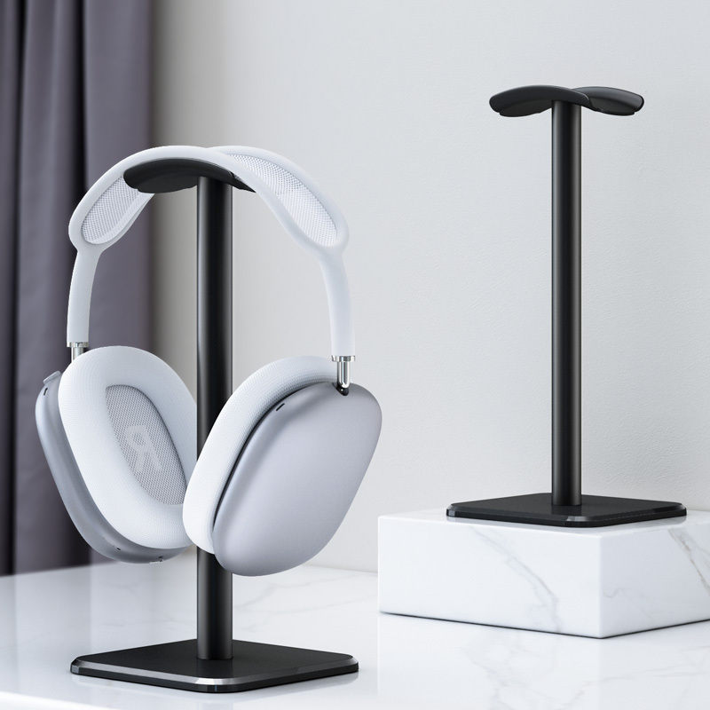 Dixun Head-Mounted Aluminum Alloy Headphone Stand Hanger Bracket Internet Cafe Computer Gaming Headset Storage Rack Desktop Universal Display Stand