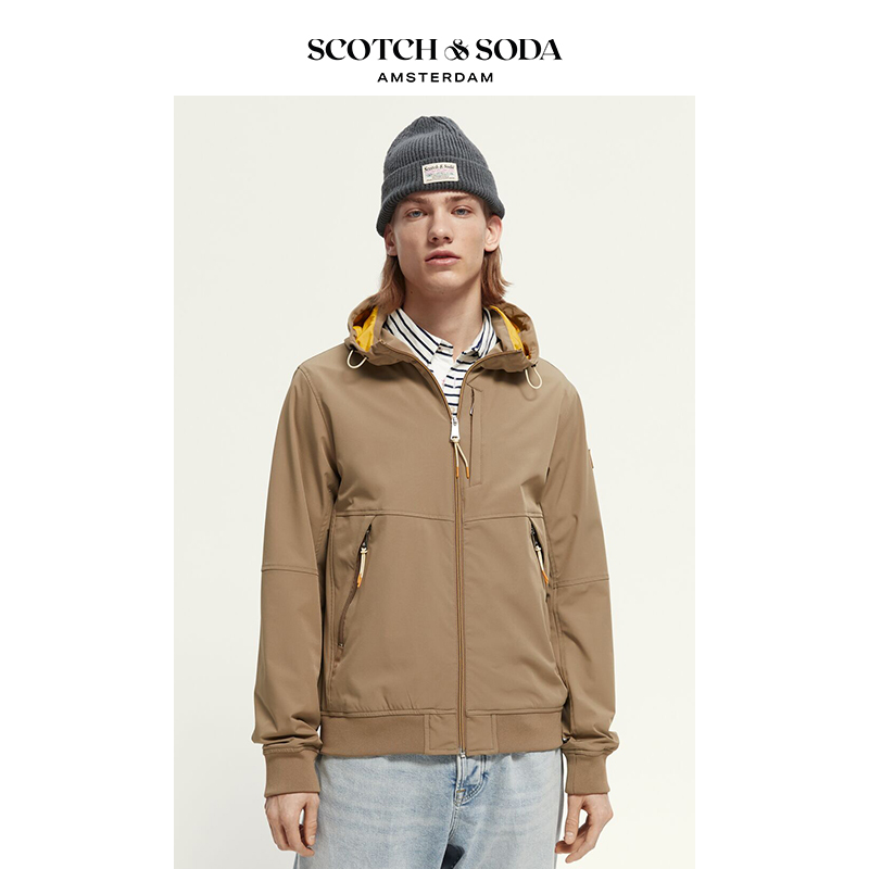 Scotch&Soda Dutch Soda Early Autumn New Windproof Jacket Versatile Hooded Coat Men's Clothing