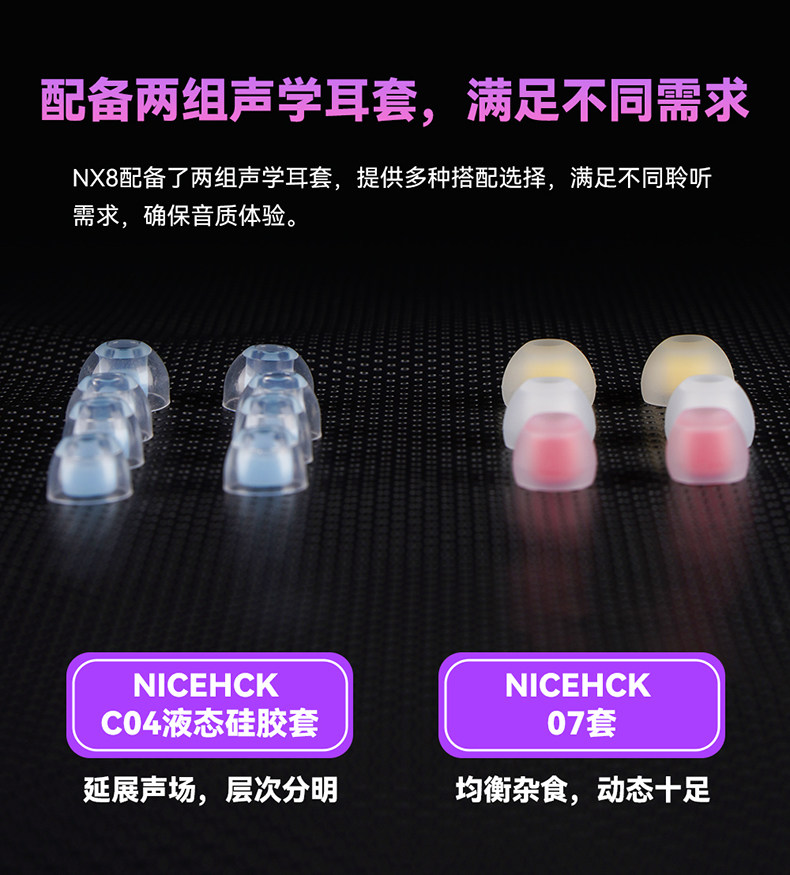 Проводные HiFi наушники nicehck nx8八单元圈铁压电陶瓷耳机 hifi入耳式有线耳机