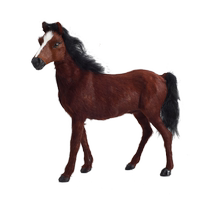 Simulation horse model animal horse fur animal birthday gift specimen zodiac ornaments gift giving