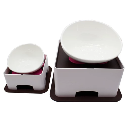 СОБАКА Керамическая японская питомца обеденный стол для собачьего корма для собачья миска плоская лицевая чаша для собачья чаша не сокрушающая диагональная миска для рота метод одиночной миски