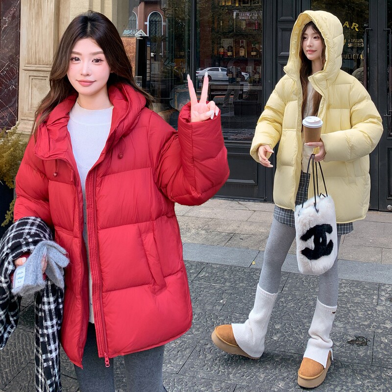 Plus-Size Oversized Puffer Jacket for Women 100kg Winter Loose Korean Style Maternity Warm Duck down Coat Plus-Size Oversized Puffer Jacket for Women 100kg Winter Loose Korean Style Maternity Warm Duck down Coat