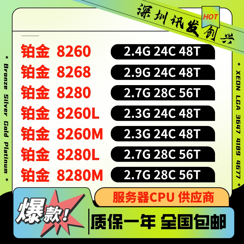 Процессор официальной версии Xeon Platinum 8260 8268 8280 8260L 8260M 8280L 8280M Изображение 1