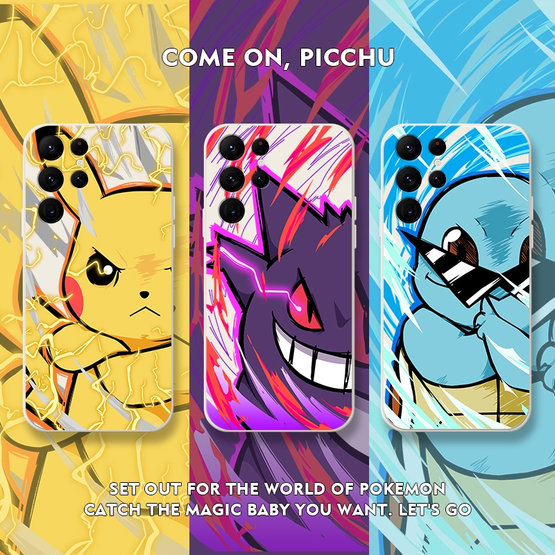 Suitable for Pokémon Samsung S23 Phone Case, New S24 Ultra, S21/S25+ Full Protection Anti-Drop, S21 Fe Couple Case, S22 Ultra Pikachu Silicone Protective Cover, Male and Female Gengar Personalized Design Suitable for Pokémon Samsung S23 Phone Case, New S24 Ultra, S21/S25+ Full Protection Anti-Drop, S21 Fe Couple Case, S22 Ultra Pikachu Silicone Protective Cover, Male and Female Gengar Personalized Design