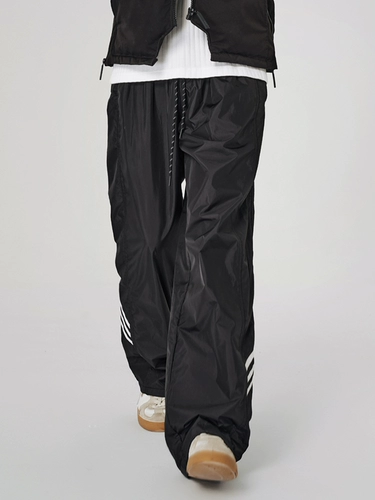 Черные быстросохнущие брендовые штаны подходит для мужчин и женщин, повседневные брюки, в американском стиле, свободный прямой крой