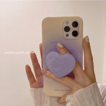 Peach Shell Fainting Gradient Loving bracket iphone13 mobile phone shell Applicable to apple 12 11promax protective sleeve x silicone xr female xsmax new 8plus purple