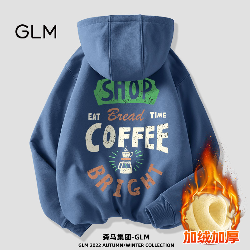 森马旗下 GLM 22年冬季 男女同款加绒连帽卫衣 天猫优惠券折后￥69.9包邮（￥119.9-50）多色可选