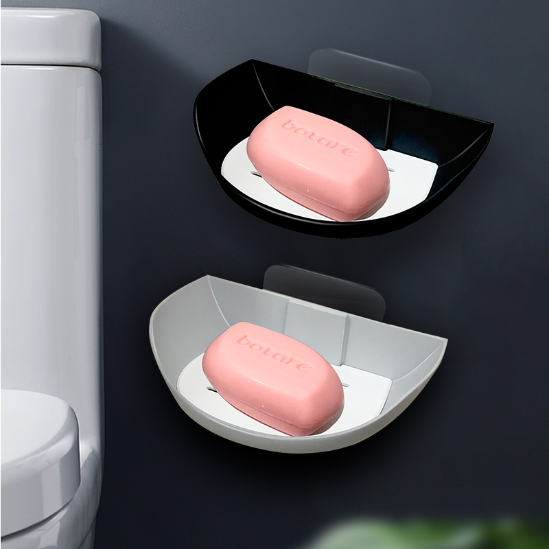 Soap box household free punch wall-mounted draining bathroom powder room student dormitory with portable soap laundry soap