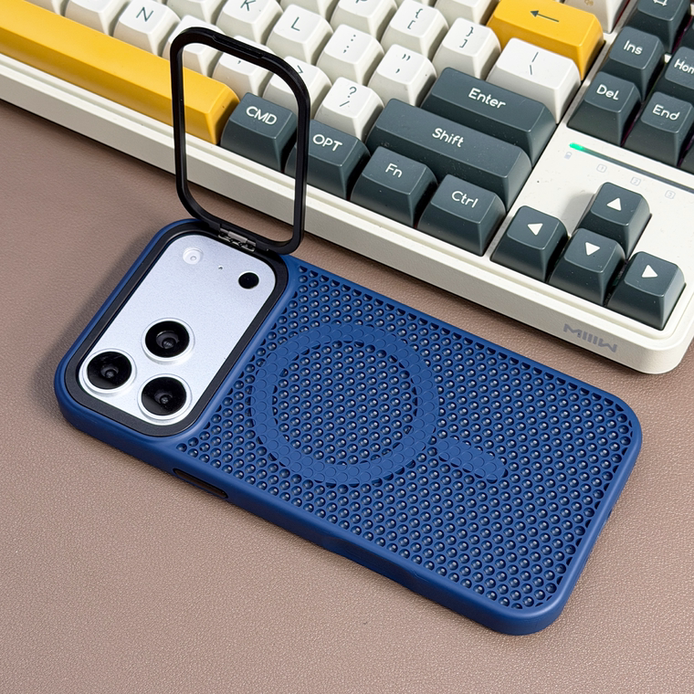 Honeycomb Perforated iPhone Minimalist Stand Heat dissipation iPhone Case for iPhone 11 - 17 - view 19