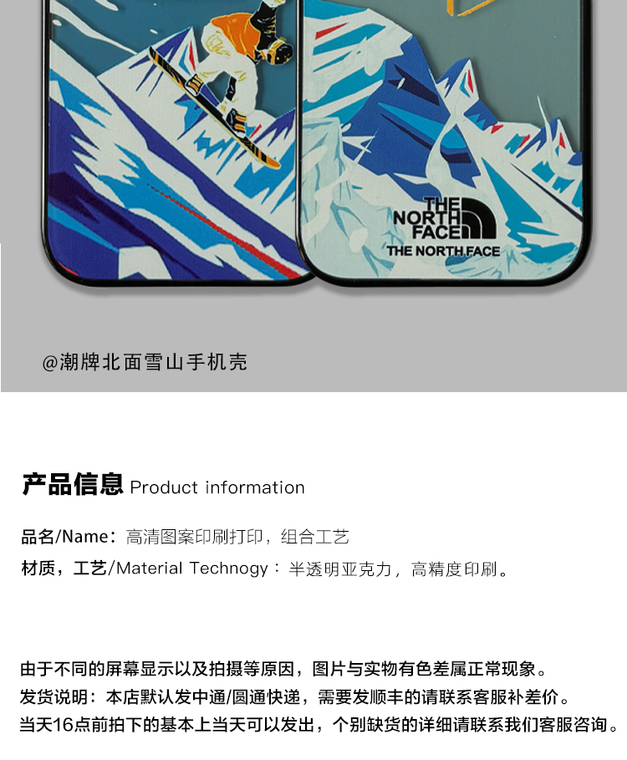 The North Face Mountain Snowboard Skii iPhone Case