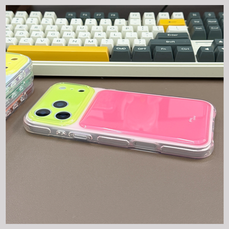 Candy Color Airbag Green Blue Pink iPhone Case