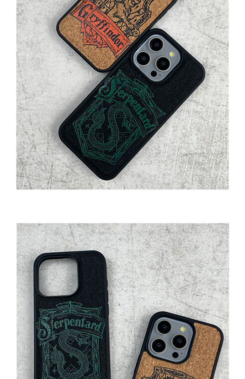 Harry Potter Slytherin Gryffindor Cork & Textured iPhone Case