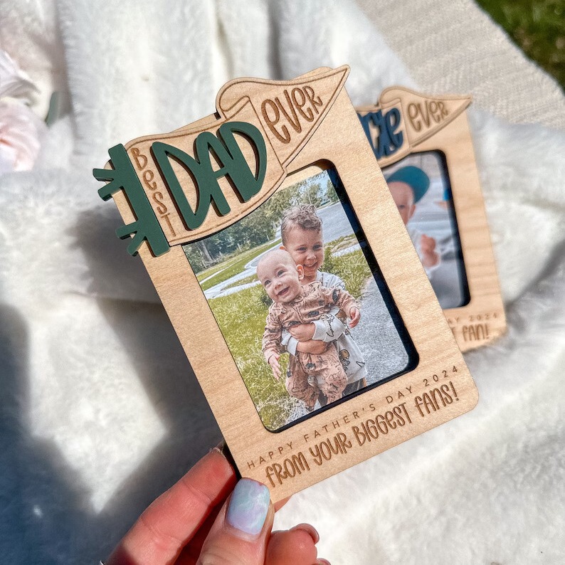 Cross-Border New Product Creative Wooden Crafts Father's Day Gift DIY Photo Frame Amazon Best-Selling Photo Frame