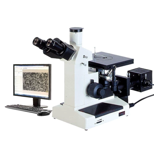 Автоматический микроскоп, металлический подшипник, увеличение в 1000 раз