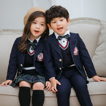 Kindergarten Garden Clothing Spring Autumn Clothing Primary School Childrens School Uniform Suit Three Sets Of Inglén Wind Children Class Clothing Performance Suit Suit
