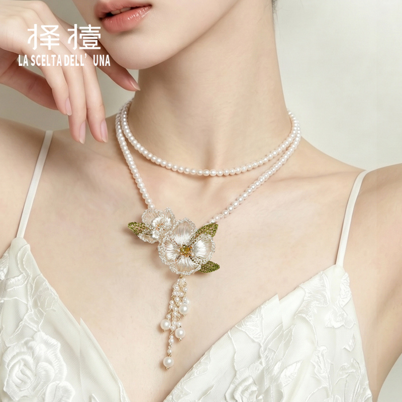[Same Style as Li Ke] New Chinese-Style Necklace for Women with Natural Freshwater Pearls, Original Design, Long Sweater Chain