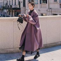 New style cape woolen coat for women mid-length winter C new I style temperament knee-high high quality woolen coat