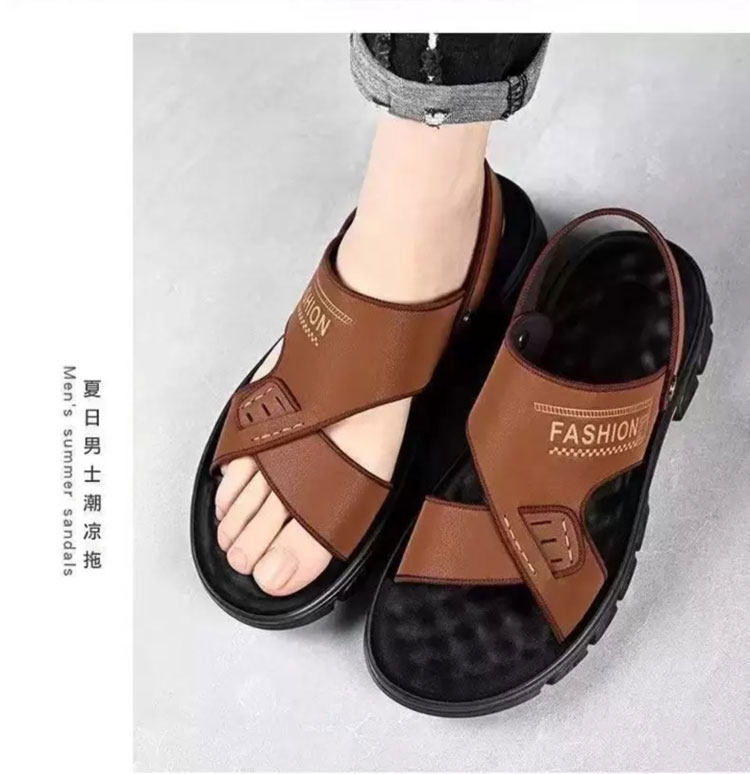 Летние нескользящие босоножки, мужские спортивные тапочки, пляжная обувь, размер 