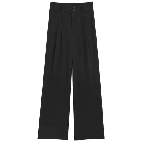 Штаны, пиджак классического кроя, высокая талия, свободный прямой крой, по фигуре