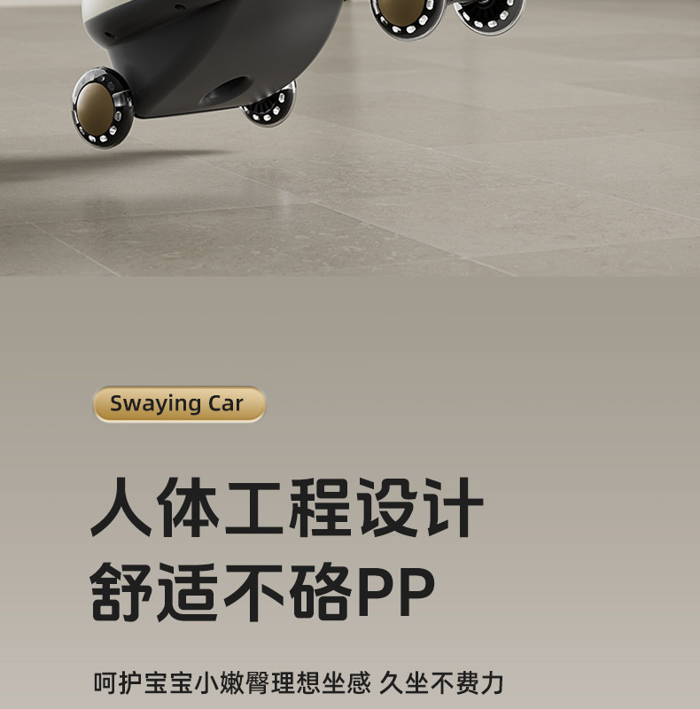 Каталки и педальные автомобили 儿童扭扭车1一3岁防侧翻大人可坐双人宝宝溜溜车滑行车独角兽平衡