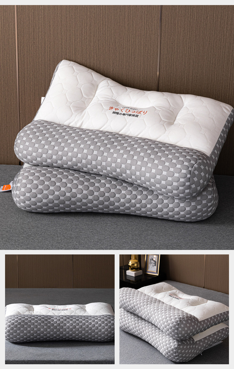 Подушка постельная 南极人反弓牵引枕头枕芯护颈椎助睡眠家用学生宿舍乳胶一对装整头 NGGGN