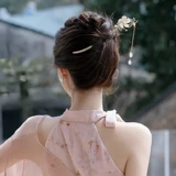 Китайская шпилька с кисточками, ханьфу, заколка для волос, в цветочек, изысканный стиль, орхидея